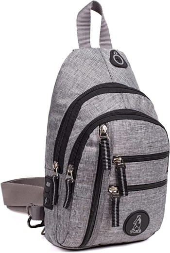 Linen Cross Bag With Headphone Outlet Waterproof Chest Bodybag Backpack