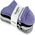 GoWith 4-Pack Cotton Sport Hoop Colorful Soft Flexible Durable College Type Women's Socks 2501